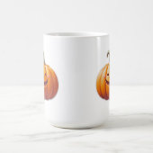 Schattigee glimlachende pompoen – leuke Herfst per Koffiemok (Center)