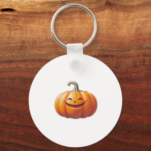 Schattigee glimlachende pompoen – leuke Herfst per Sleutelhanger (Achterkant)