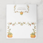 Schattigee glimlachende pompoen Verjaardag Blank V Plaatskaartje (Buitenkant ongevouwen)