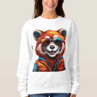 Schattigee glimlachende rode panda trui