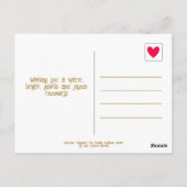 Schattigee glimlachende zonnebloemenverpleegster w briefkaart (Achterkant)