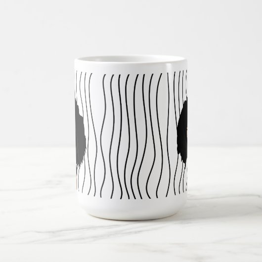 Schattigee glimmende vrouw gestreepte Mok. Kies uw Koffiemok (Center)