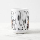 Schattigee glimmende vrouw gestreepte Mok. Kies uw Koffiemok (Center)