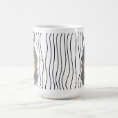 Schattigee glimmende vrouw gestreepte Mok. Kies uw Koffiemok (Center)