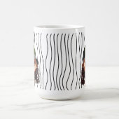 Schattigee glimmende vrouw gestreepte Mok. Kies uw Koffiemok (Center)