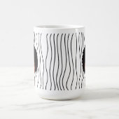 Schattigee glimmende vrouw gestreepte Mok. Kies uw Koffiemok (Center)