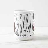 Schattigee glimmende vrouw gestreepte Mok. Kies uw Koffiemok (Center)