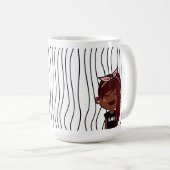 Schattigee glimmende vrouw gestreepte Mok. Kies uw Koffiemok (Voorkant rechts)