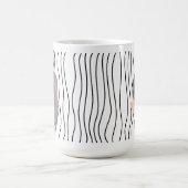 Schattigee glimmende vrouw gestreepte Mok. Kies uw Koffiemok (Center)