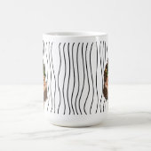 Schattigee glimmende vrouw gestreepte Mok. Kies uw Koffiemok (Center)