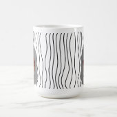 Schattigee glimmende vrouw gestreepte Mok. Kies uw Koffiemok (Center)