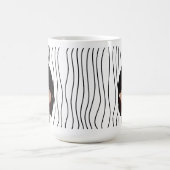 Schattigee glimmende vrouw gestreepte Mok. Kies uw Koffiemok (Center)