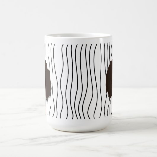 Schattigee glimmende vrouw gestreepte Mok. Kies uw Koffiemok (Center)