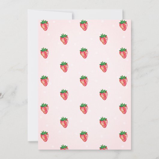 Schattigee Glitter Aardbeien Truck Stippen Baby sh Kaart (Achterkant)