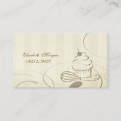 Schattigee Glitter Cupcake Whisk Bakkerij Visitekaartje (Voorkant)