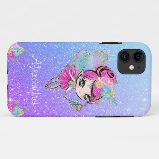 Schattigee Glitter Fairy Case-Mate iPhone Case (Achterkant (horizontaal))