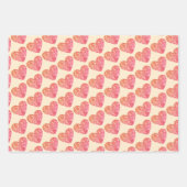 Schattigee Glitter Hearts Roze Blauw Beige Inpakpapier Vel (Voorkant 3)