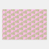 Schattigee Glitter Hearts Roze Blauw Beige Inpakpapier Vel (Voorkant 2)