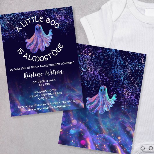 Schattigee Glitter Little Boo is bijna te wijten a Kaart