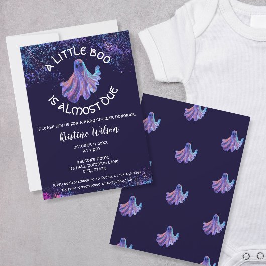 Schattigee Glitter Little Boo is bijna te wijten a Kaart