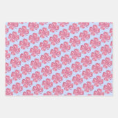 Schattigee Glitter Lucky Clover Roze Blauw Beige Inpakpapier Vel (Voorkant)