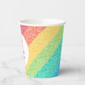 Schattigee Glitter Regenboog Kleurrijke Custom Ver Papieren Bekers (Links)