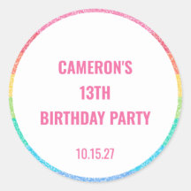 Schattigee Glitter Regenboog Kleurrijke Custom Ver