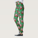 Schattigee Glitter Santa Green Kerst Leggings<br><div class="desc">Stap in de vakantiestemming met deze schattige groene leggings,  met een feestelijke,  sprankelende kerstman-afbeelding. Deze leggings zijn ideaal voor vakantiefeesten,  feestelijke workouts of het verspreiden van kerstvreugde en combineren comfort met een leuk,  opvallend ontwerp om uw seizoen licht te maken.</div>