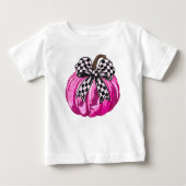 Schattigee Glittery Roze Pompoen Tshirt Herfst Vib (Voorkant)