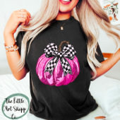 Schattigee Glittery Roze Pompoen Tshirt Herfst Vib