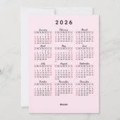 Schattigee Gnome 2025 Kalender Roze Vrolijk Kerstf Feestdagenkaart (Achterkant)