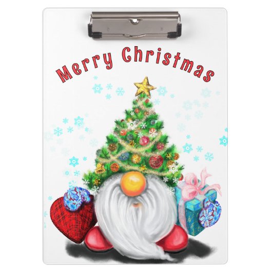 Schattigee Gnome Christmas Klembord (Voorkant)