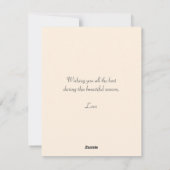 Schattigee Gnome en Herfst bladeren Thanksgiving Feestdagenkaart (Achterkant)