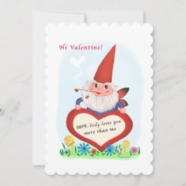 Schattigee Gnome Fairy  Valentijn Feestdagenkaart