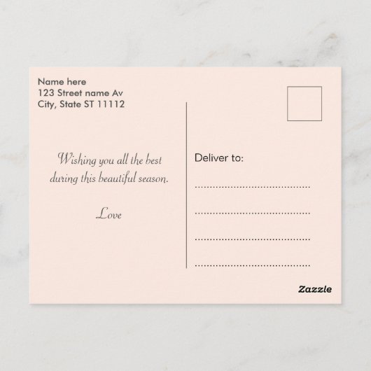 Schattigee Gnome, Herfstbladeren en Pompoenen Briefkaart (Achterkant)