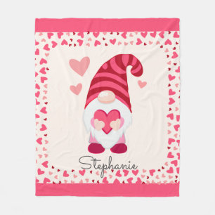 Schattigee Gnome Holding Hart Gepersonaliseerd Fleece Deken