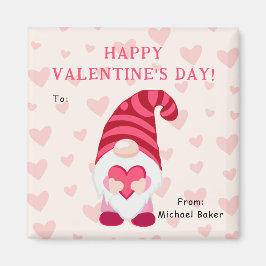 Schattigee Gnome Holding Hart Klaslokaal Valentijn Magneet