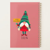 Schattigee Gnome Holding Placard met Groeten Planner (Achterkant)