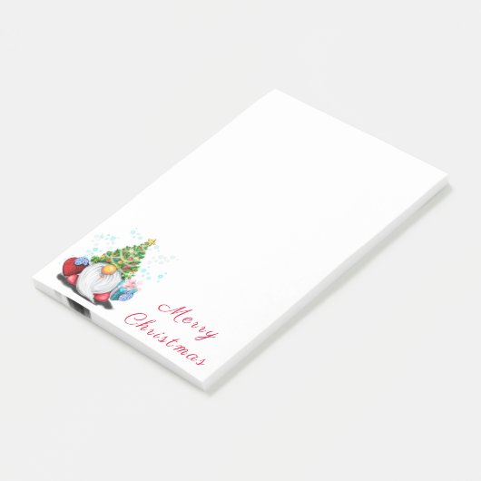 Schattigee Gnome in Christmas Tree Pet Post-it® no Post-it® Notes (Schuin)