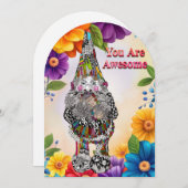 Schattigee Gnome Je bent Geweldige Wenskaart Kaart (Voorkant / Achterkant)