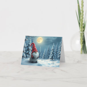 Schattigee gnome kerst Kaart