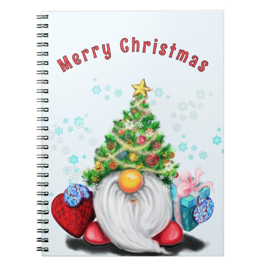 Schattigee Gnome kerst Notitieboek (Voorkant)