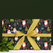 Schattigee Gnome kerstboom Feestdagen Cadeaupapier