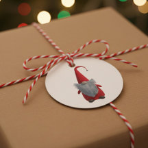 Schattigee Gnome kerstcadeau Labels