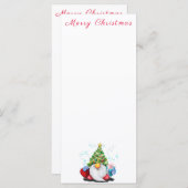 Schattigee Gnome Kerstmenu Menu (Voorkant / Achterkant)