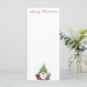 Schattigee Gnome Kerstmenu Menu (Staand voorkant)