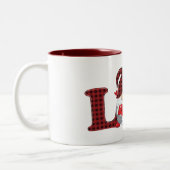 Schattigee Gnome/Love Valentijnsdag Tweekleurige Koffiemok (Links)