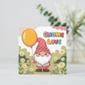 Schattigee Gnome met Ballon - Gnome Love Design (Staand voorkant)
