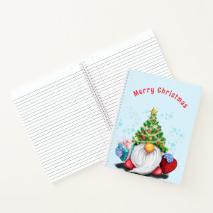 Schattigee Gnome met Gift Christmas Notitieboek