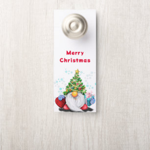 Schattigee Gnome met Gift Kerstmis Deur Hanger